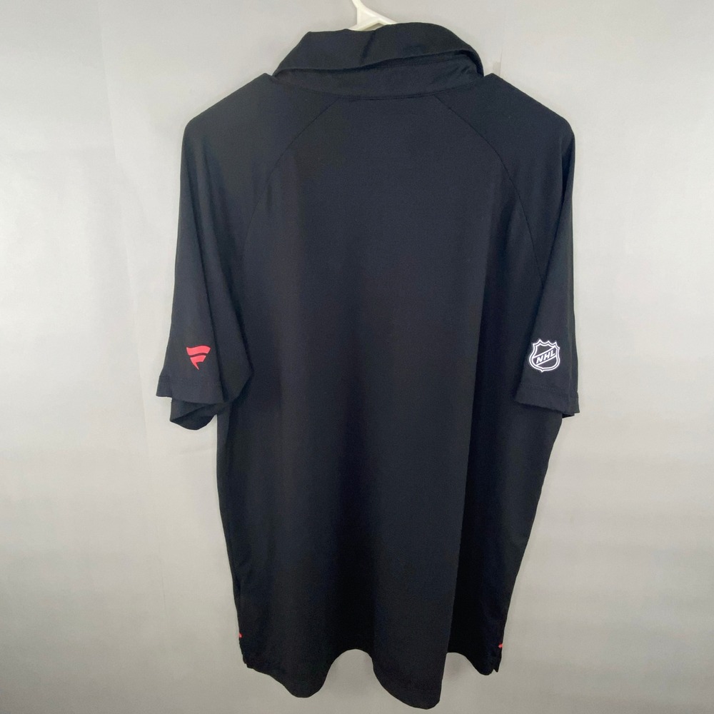 Fanatics Chicago Blackhawks Polo Mens Large Black NHL Authentic Pro Performance - Picture 10 of 10